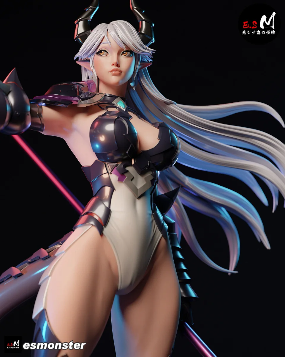 Luna | Fan Art | 3D Printed Resin Model Garage Kit | *Un-Painted* | ES Monster