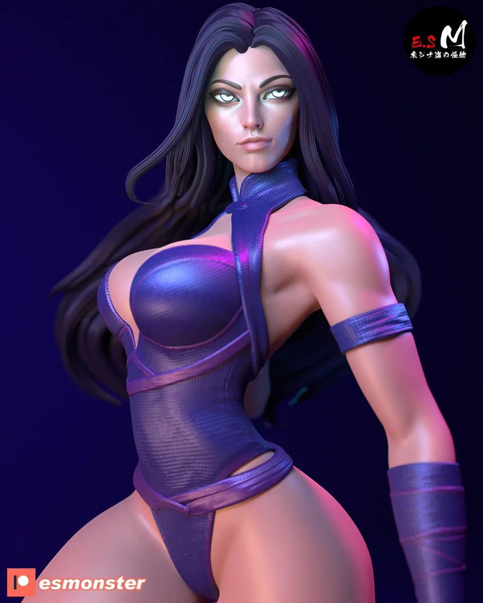 Psylocke v1 | Fan Art | 3D Printed Resin Model Garage Kit | *Un-Painted* | ES Monster