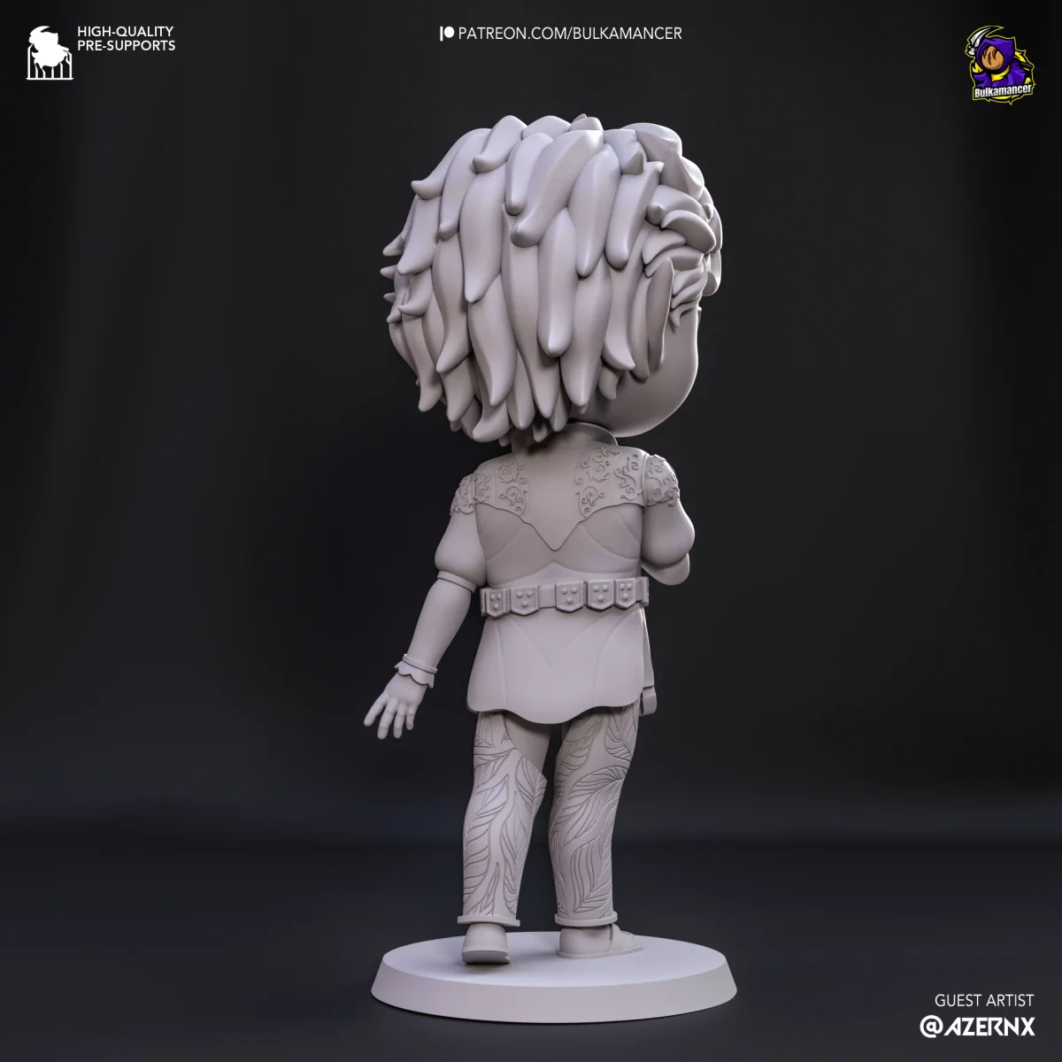 Chibi Astarion | Fan Art | 3D Printed Resin Model Garage Kit | *Un-Painted* | Bulkamancer 6