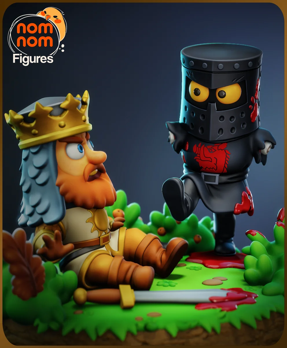 Chibi The Black Knight | Fan Art | 3D Printed Resin Model Garage Kit | *Un-Painted* | Nomnom 4