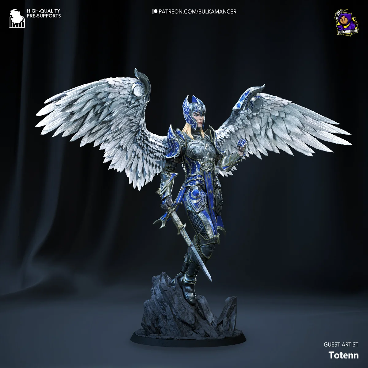 Resplendent Paladin | Fan Art | 3D Printed Resin Model Garage Kit | *Un-Painted* | Bulkamancer 4