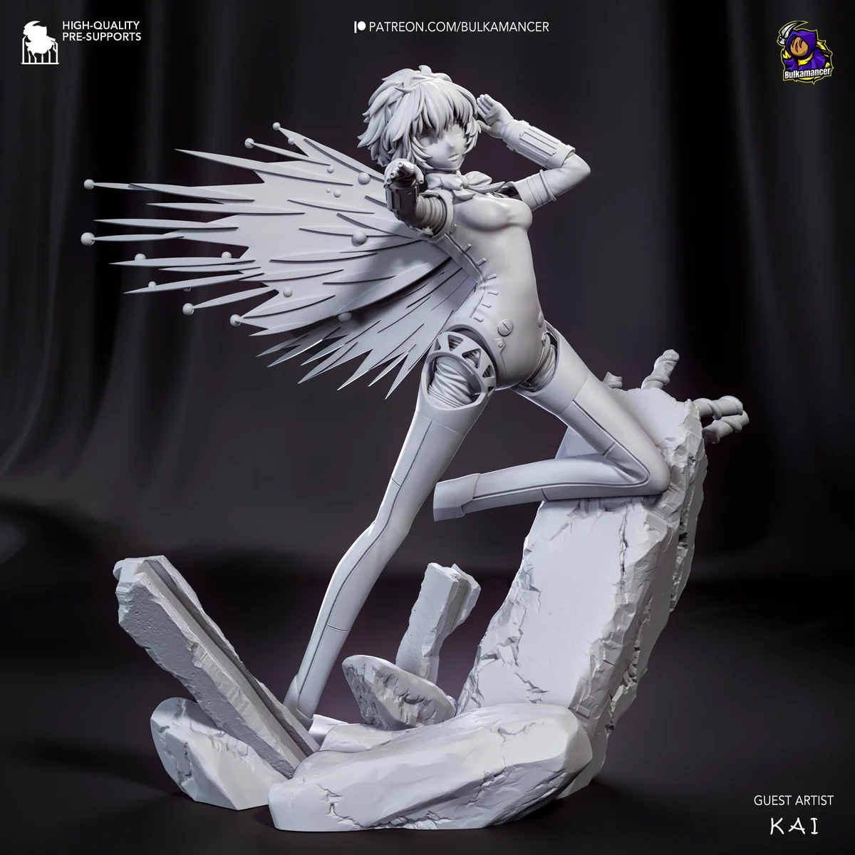 Anti-Shadow Android | Fan Art | 3D Printed Resin Model Garage Kit | *Un-Painted* | Bulkamancer 7