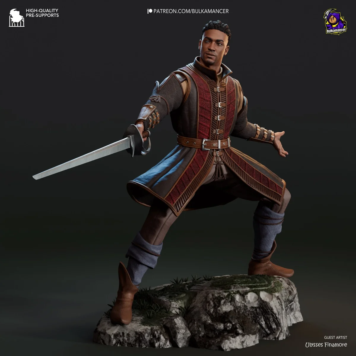 Frontier Warlock | Fan Art | 3D Printed Resin Model Garage Kit | *Un-Painted* | Bulkamancer