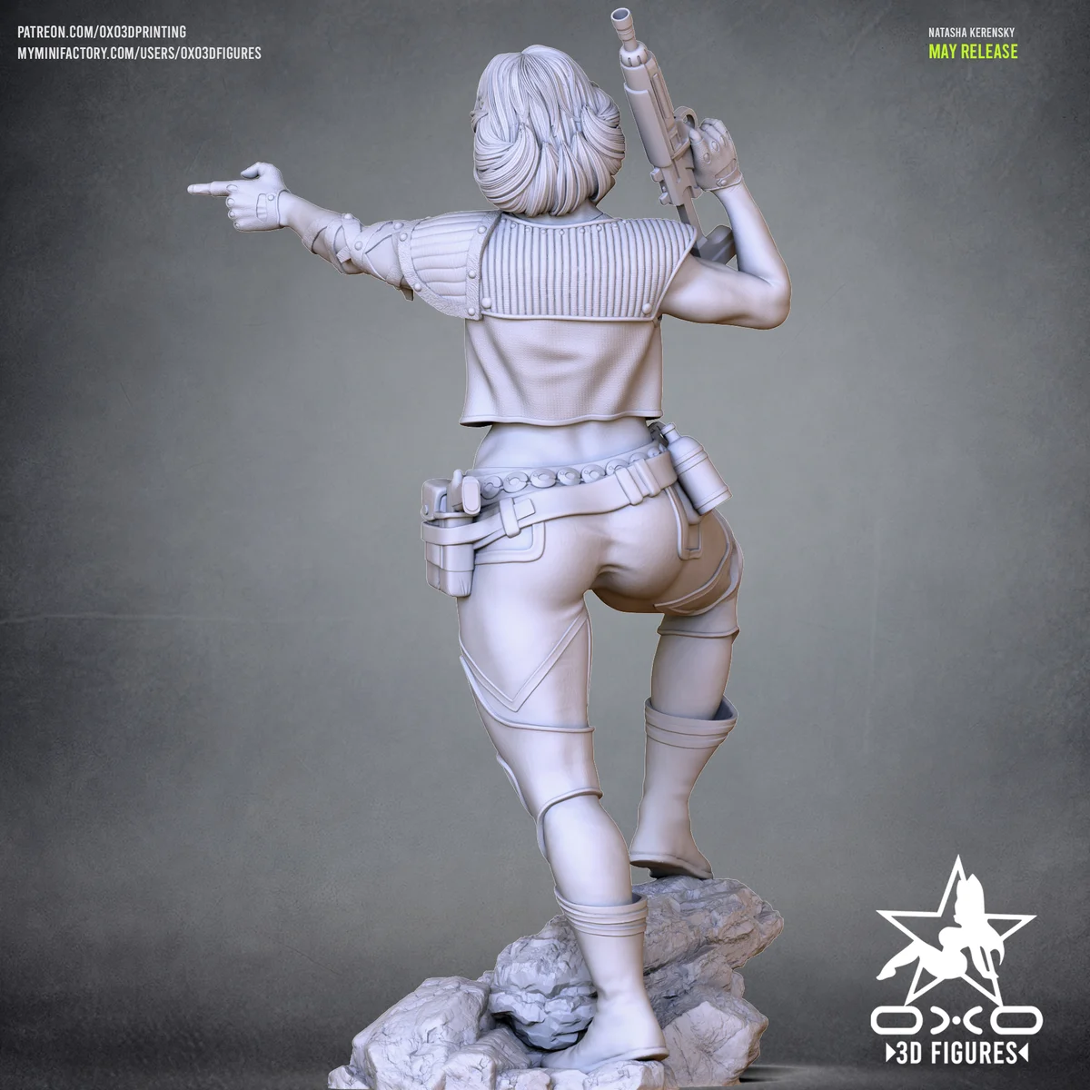 Natasha Kerensky | Fan Art | 3D Printed Resin Model Garage Kit | *Un-Painted* | OXO3D 5
