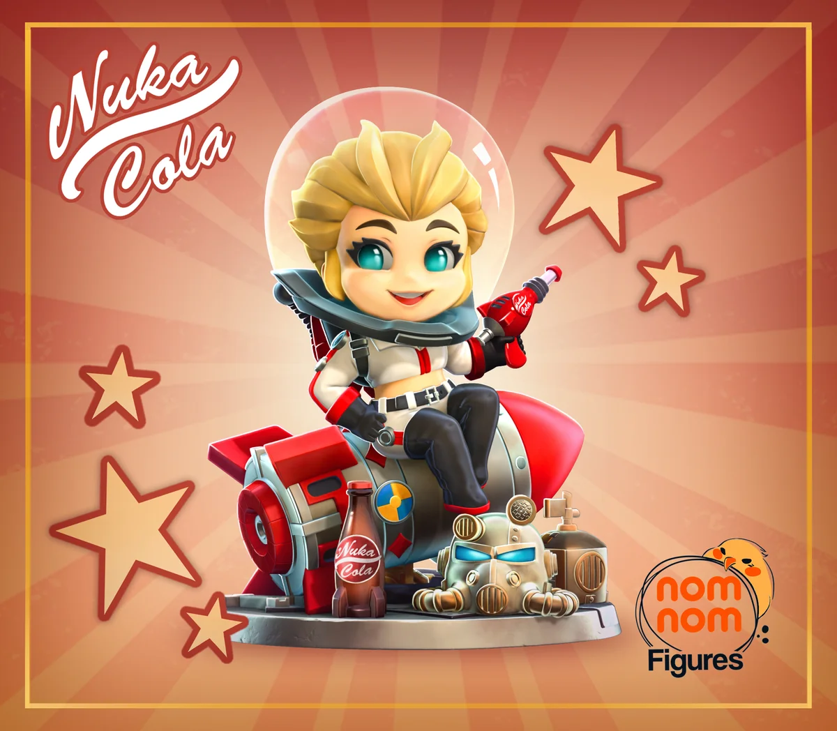 Chibi Nuka Girl | Fan Art | 3D Printed Resin Model Garage Kit | *Un-Painted* | Nomnom