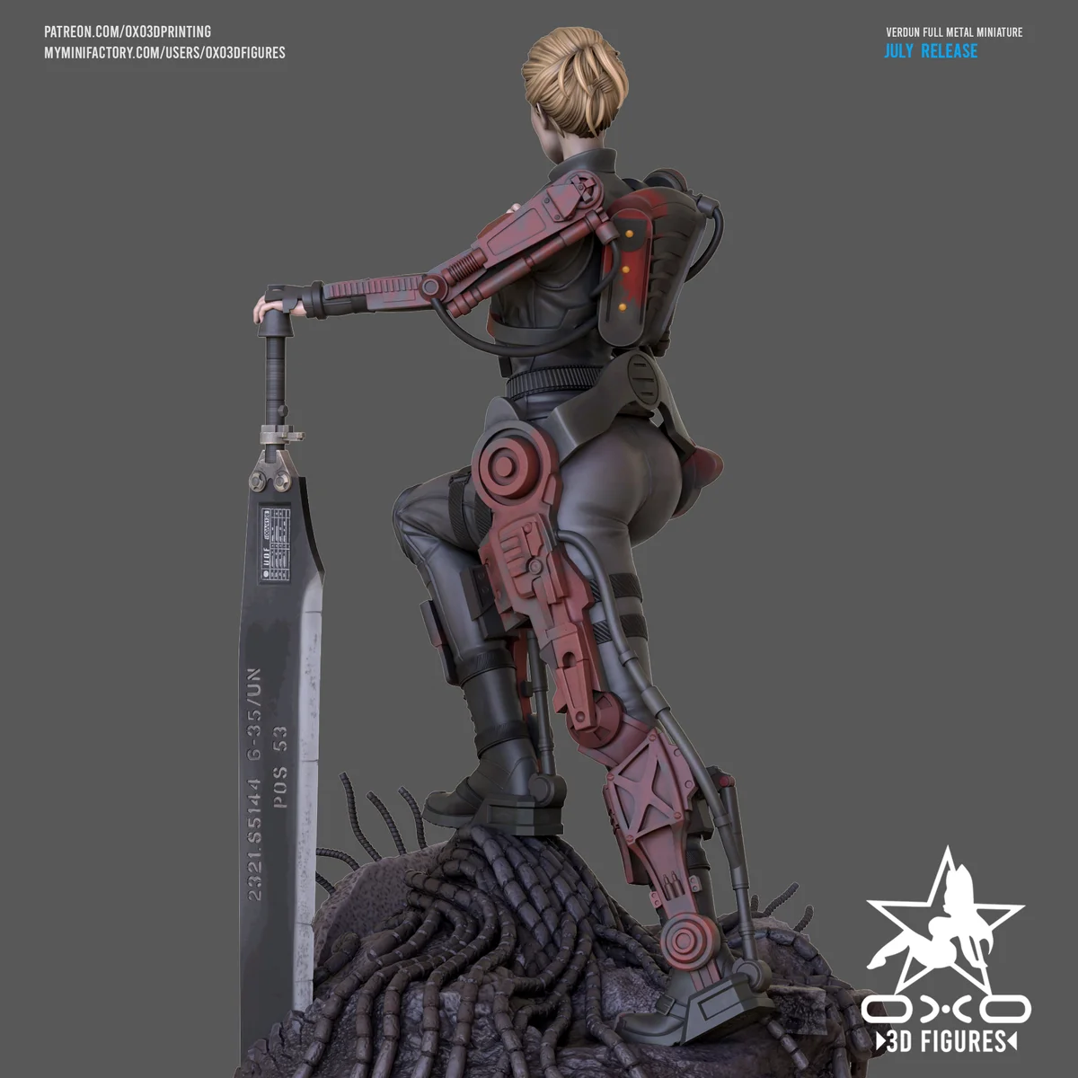 Verdun | Fan Art | 3D Printed Resin Model Garage Kit | *Un-Painted* | OXO3D 4