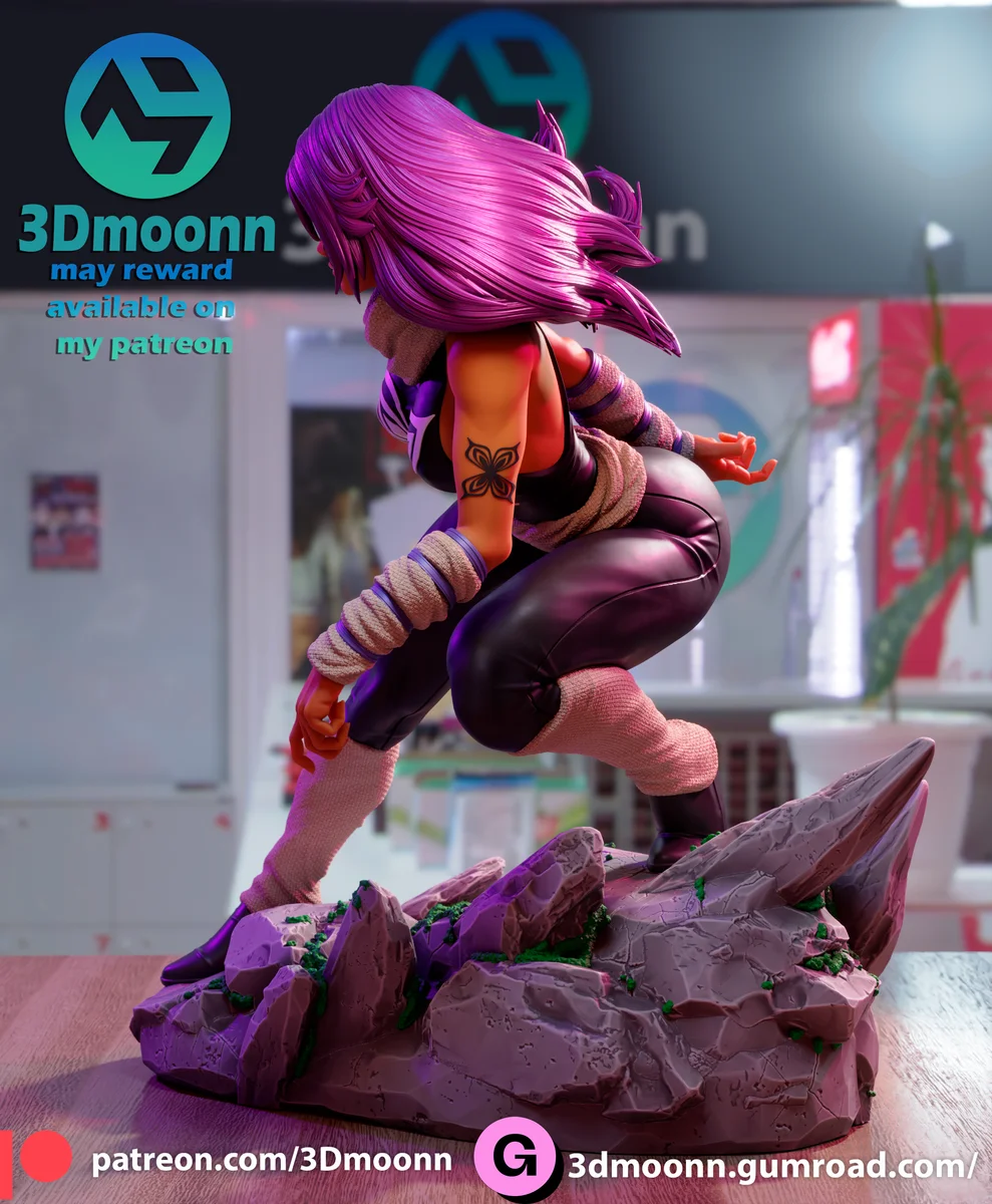 Yoruichi Shihoin | Fan Art | 3D Printed Resin Model Garage Kit | *Un-Painted* | 3DMoonn 3