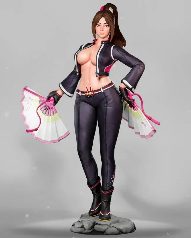 Mai Shiranui (Dress 2 Pose 2) | Fan Art | 3D Printed Resin Model Garage Kit | *Un-Painted* | ES Monster 4