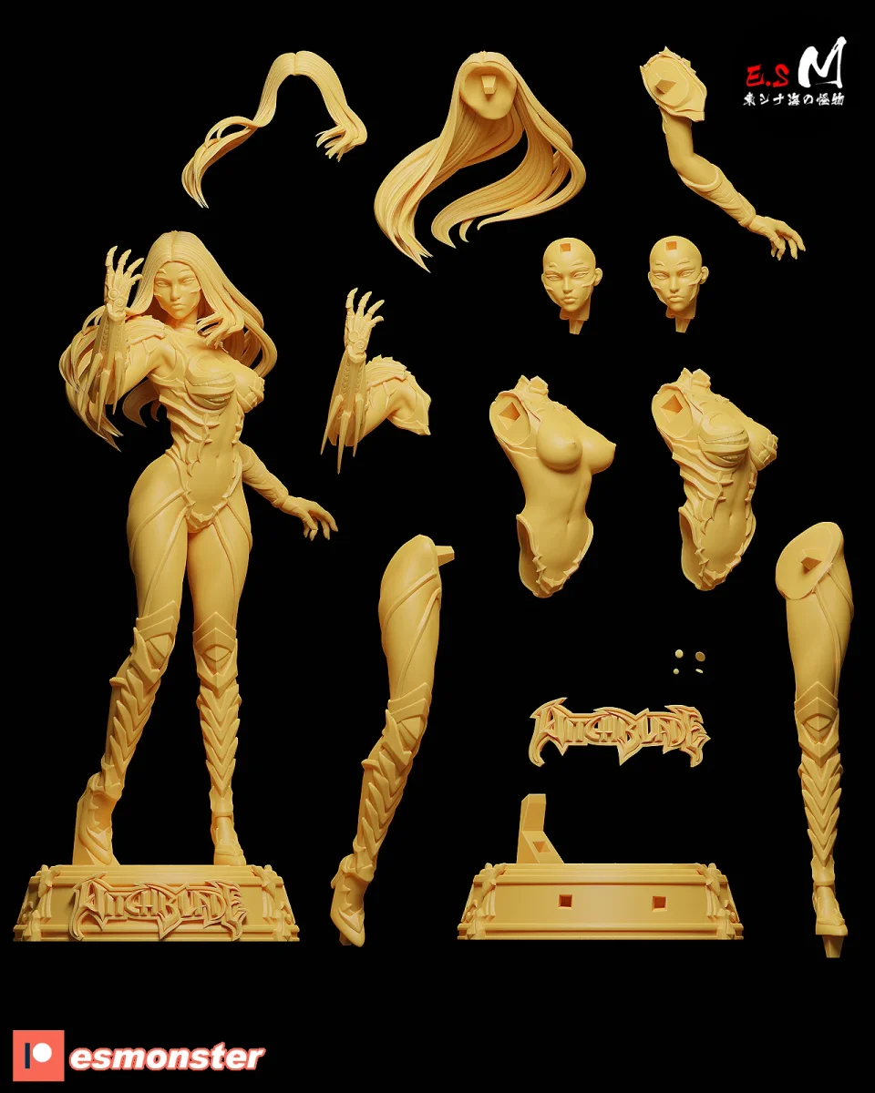 Sara Pezzini | Fan Art | 3D Printed Resin Model Garage Kit | *Un-Painted* | ES Monster 9
