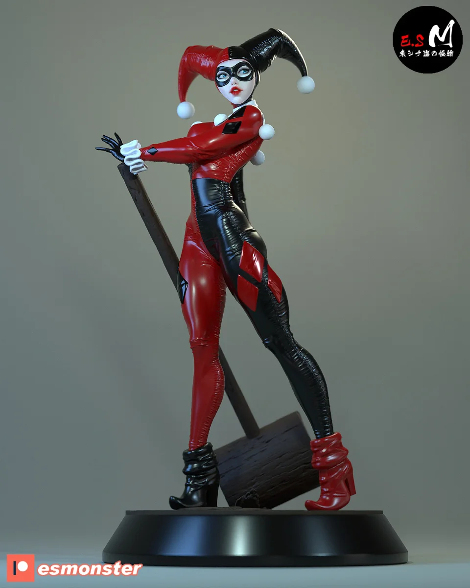 Harley Quinn | Fan Art | 3D Printed Resin Model Garage Kit | *Un-Painted* | ES Monster 3