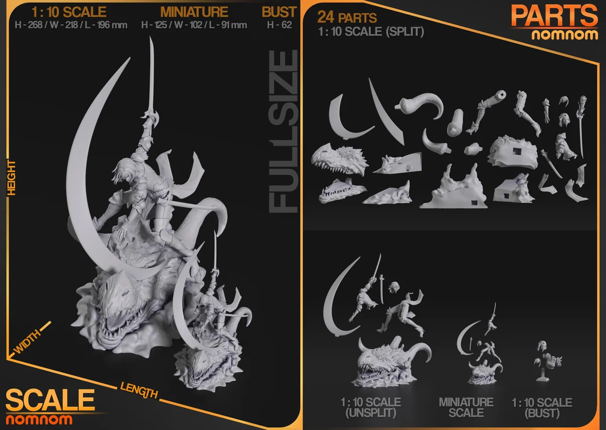 Cha Hae-In | Fan Art | 3D Printed Resin Model Garage Kit | *Un-Painted* | Nomnom 3