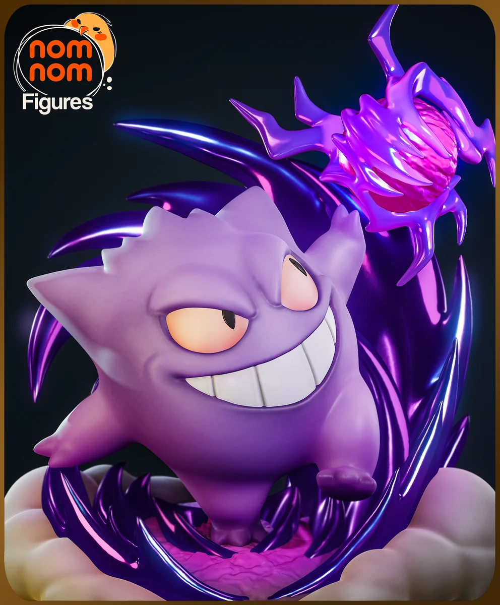 Chibi Gengar | Fan Art | 3D Printed Resin Model Garage Kit | *Un-Painted* | Nomnom 4