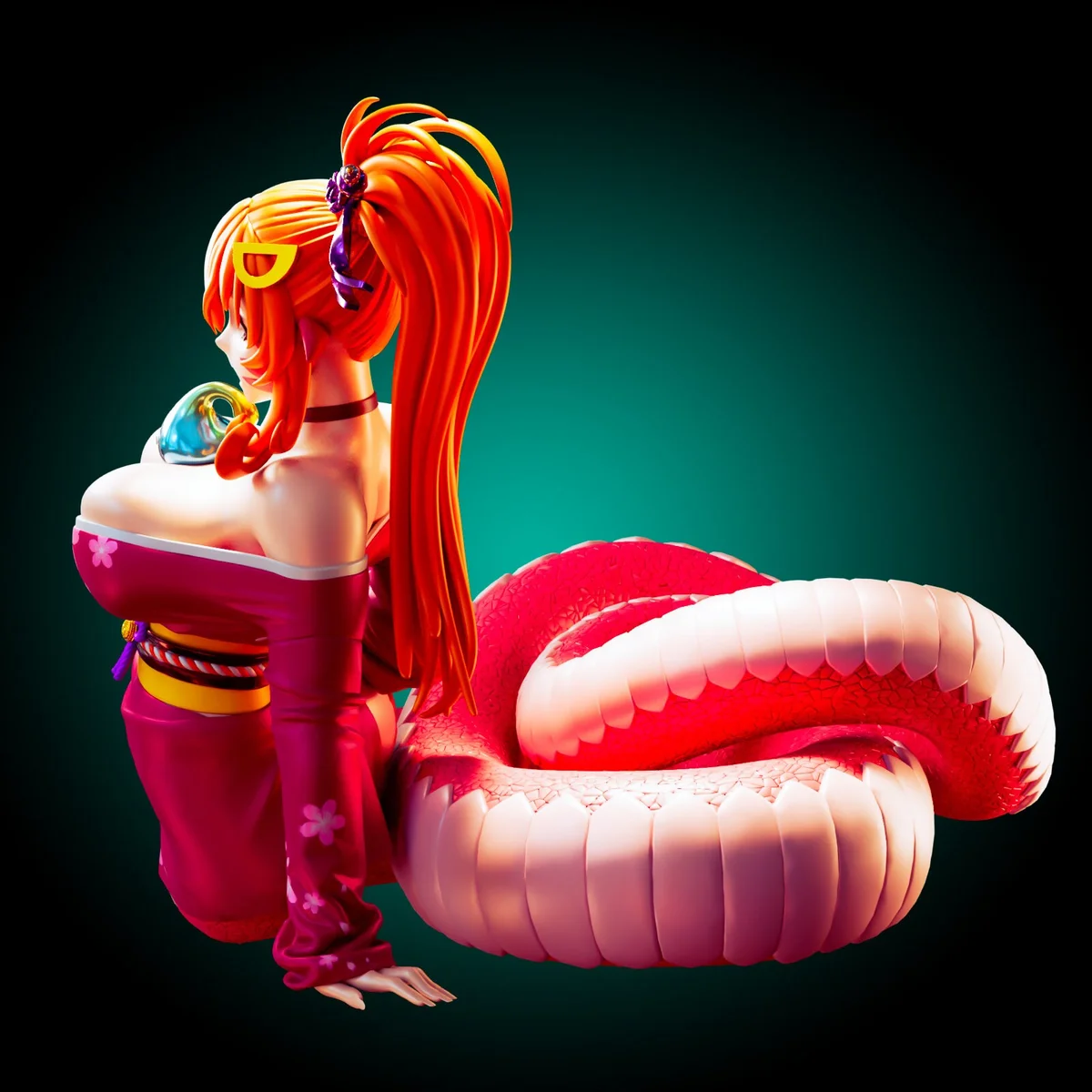 Snake Monster | Fan Art | 3D Printed Resin Model Garage Kit | *Un-Painted* | Officer Rhu 3