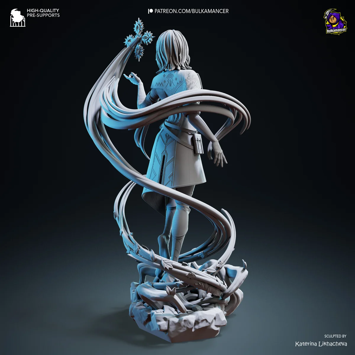 Lune | Fan Art | 3D Printed Resin Model Garage Kit | *Un-Painted* | Bulkamancer 7