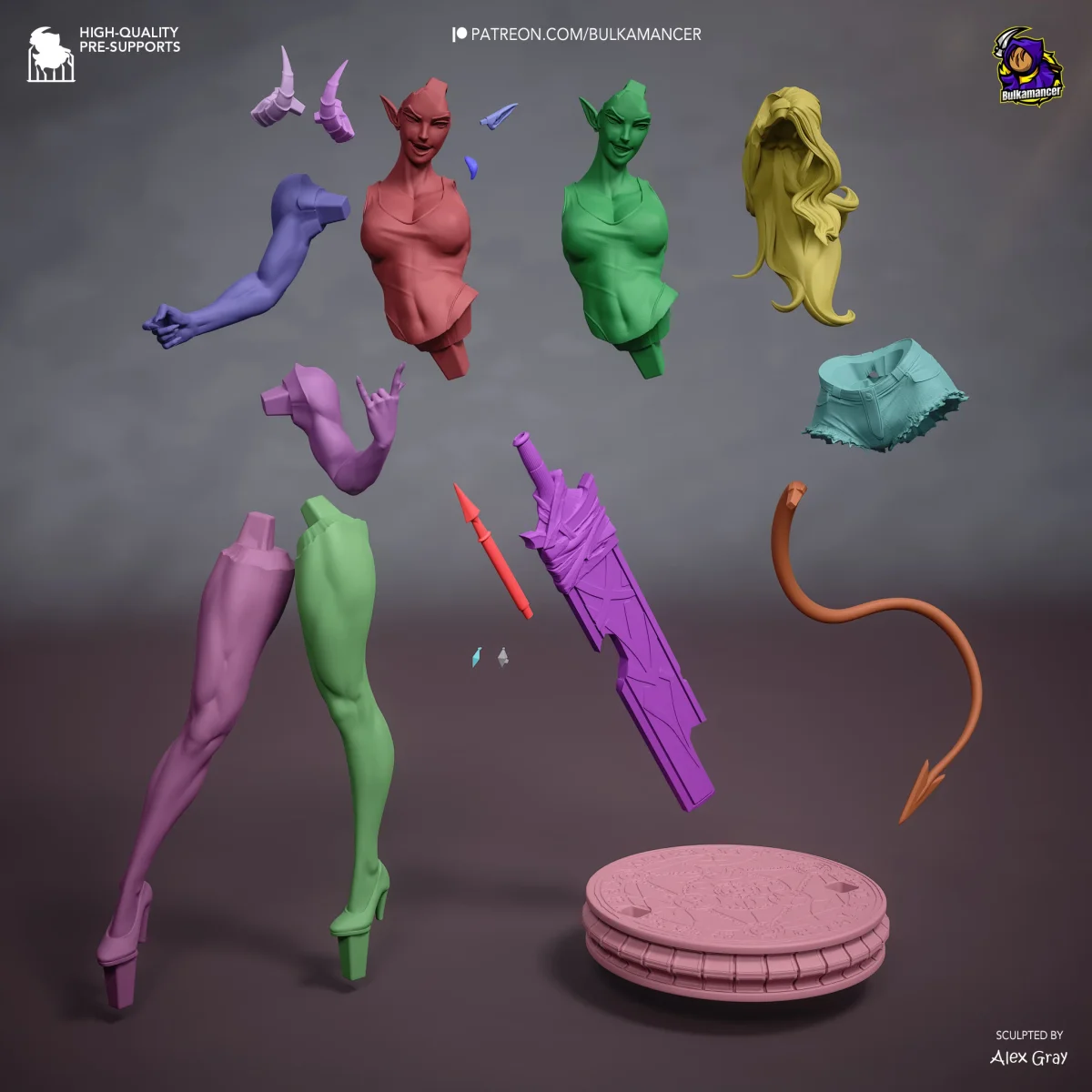 Malevola | Fan Art | 3D Printed Resin Model Garage Kit | *Un-Painted* | Bulkamancer 5