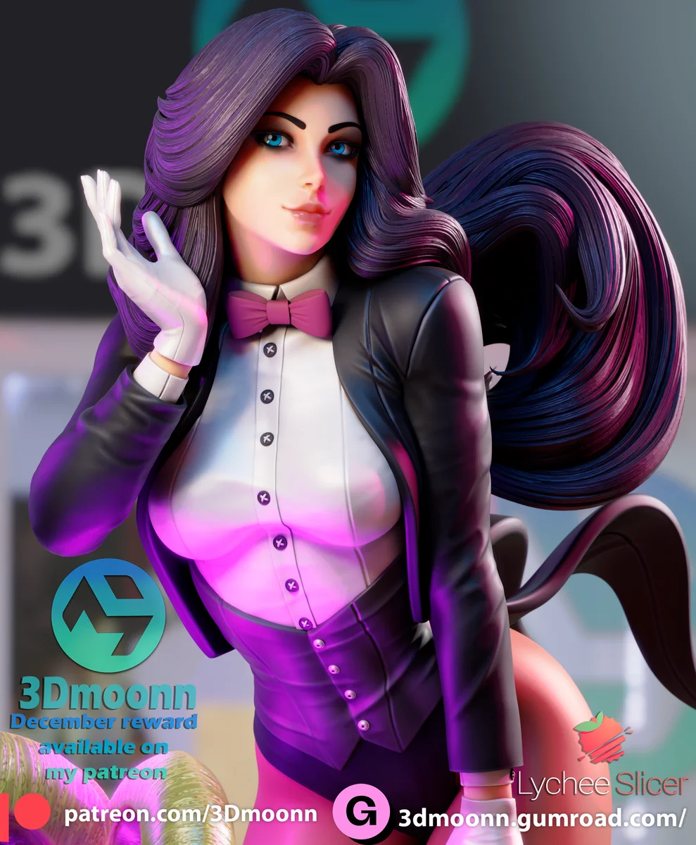 Zatanna | Fan Art | 3D Printed Resin Model Garage Kit | *Un-Painted* | 3DMoonn