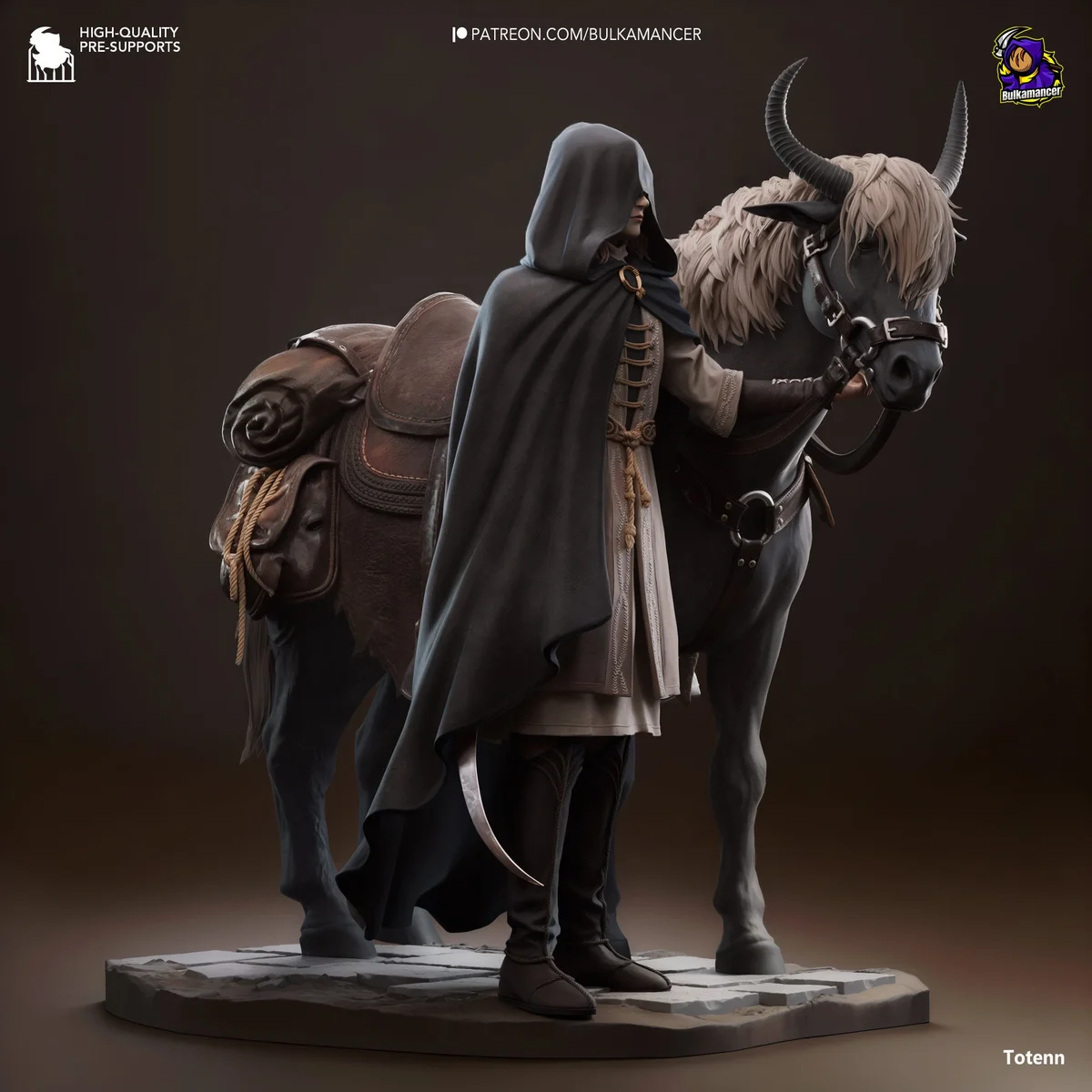 Mysterious Traveller | Fan Art | 3D Printed Resin Model Garage Kit | *Un-Painted* | Bulkamancer 3