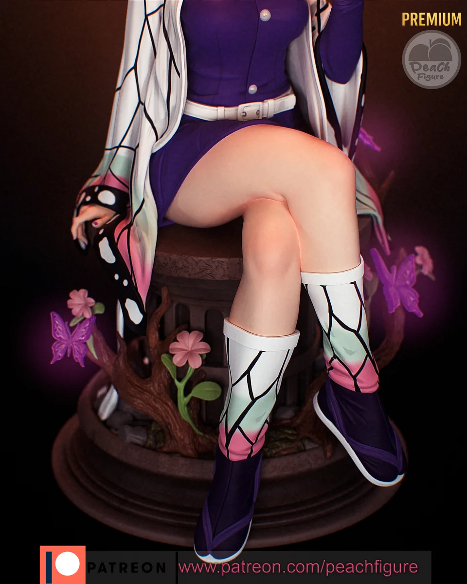 Shinobu Kocho | Fan Art | 3D Printed Resin Model Garage Kit | *Un-Painted* | Peach Figure 5