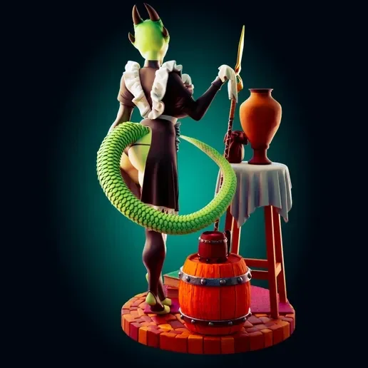 Dragon Maid | Fan Art | 3D Printed Resin Model Garage Kit | *Un-Painted* | Officer Rhu 4