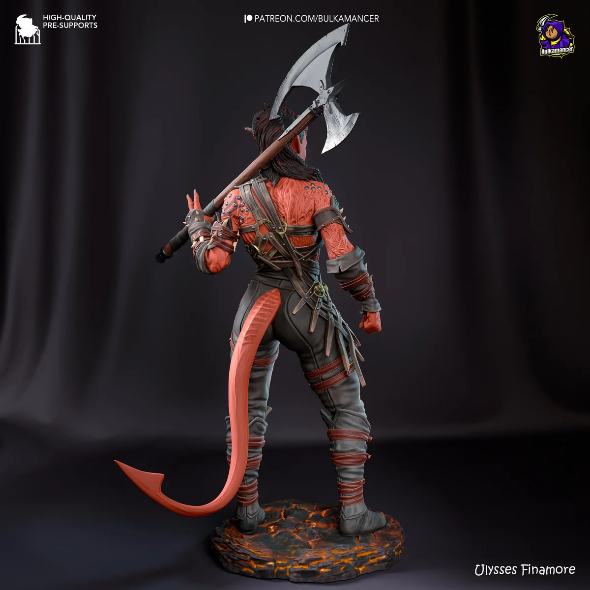Karlach | Fan Art | 3D Printed Resin Model Garage Kit | *Un-Painted* | Bulkamancer 4