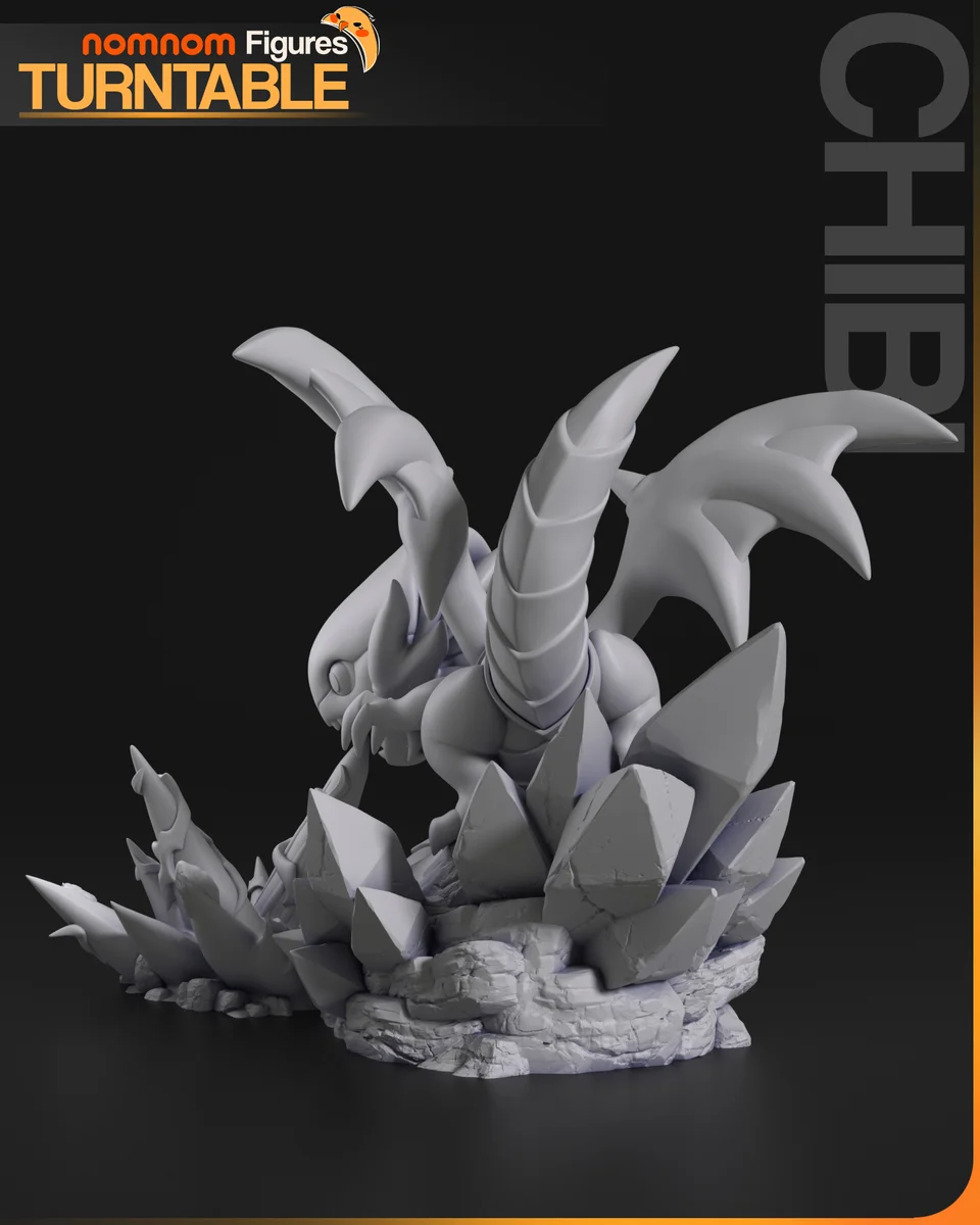 Chibi Blue Eyes White Dragon | Fan Art | 3D Printed Resin Model Garage Kit | *Un-Painted* | Nomnom 10