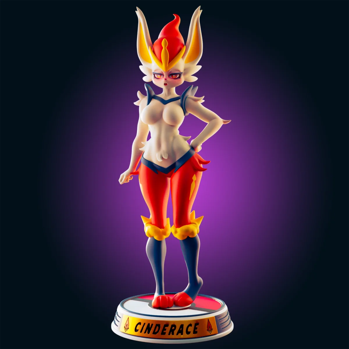 Cinderace | Fan Art | 3D Printed Resin Model Garage Kit | *Un-Painted* | Officer Rhu