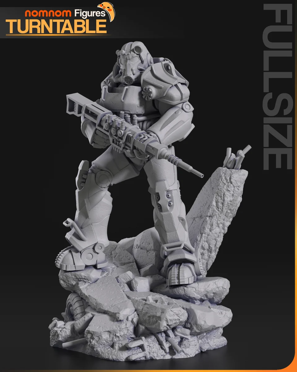 T-60 Power Armor | Fan Art | 3D Printed Resin Model Garage Kit | *Un-Painted* | Nomnom 6