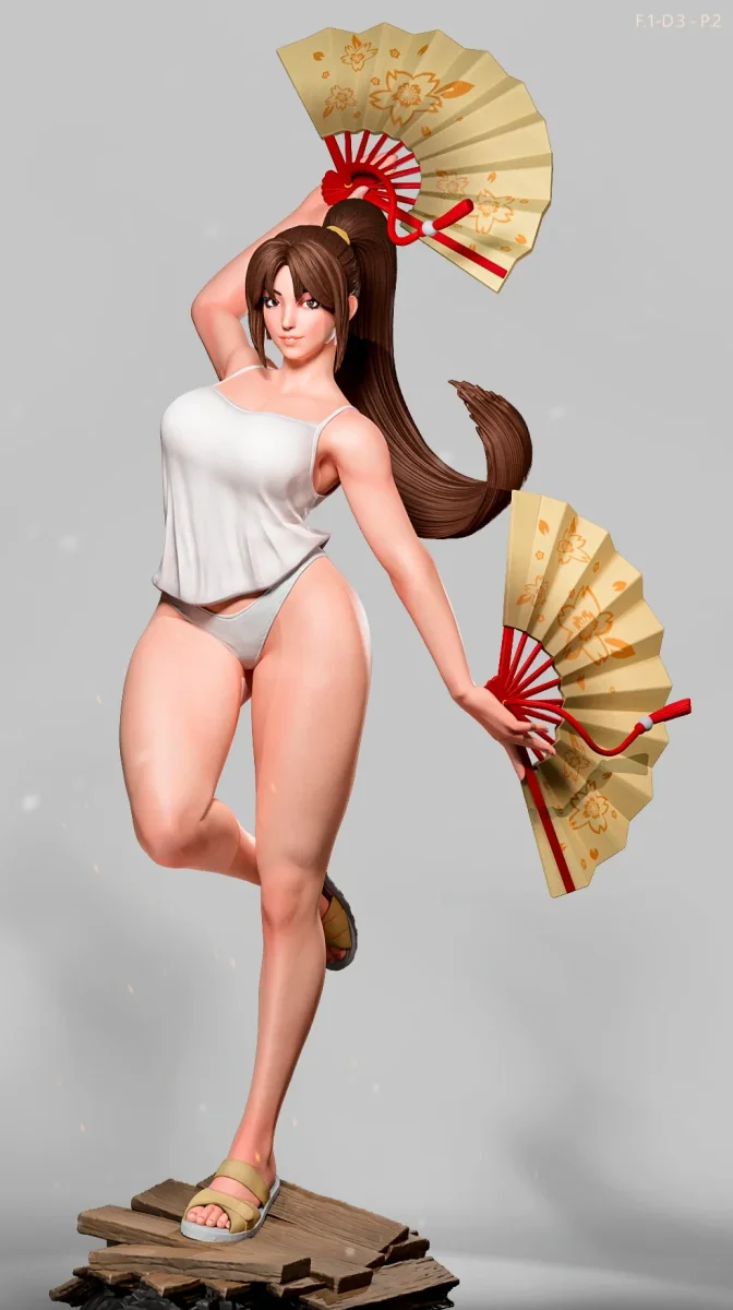 Mai Shiranui (Dress 3 Pose 2) | Fan Art | 3D Printed Resin Model Garage Kit | *Un-Painted* | ES Monster 4