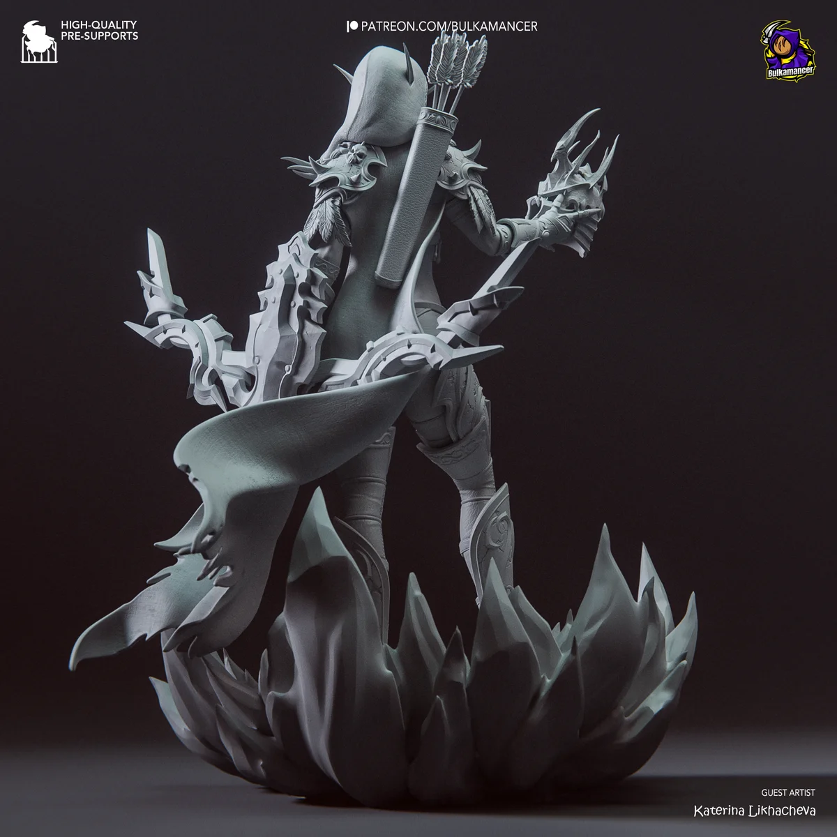 Sylvanas Windrunner | Fan Art | 3D Printed Resin Model Garage Kit | *Un-Painted* | Bulkamancer 8