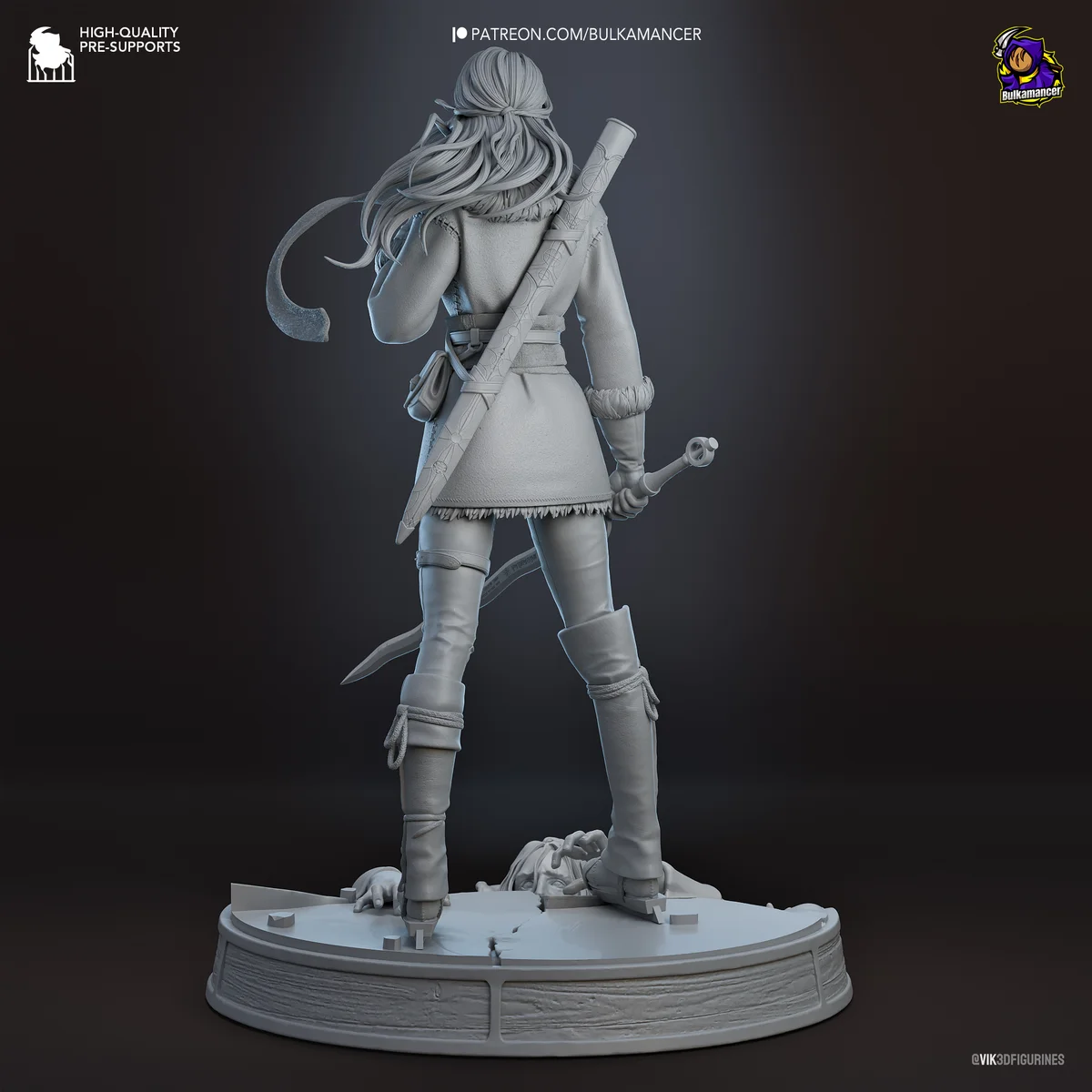 Ciri | Fan Art | 3D Printed Resin Model Garage Kit | *Un-Painted* | Bulkamancer 9