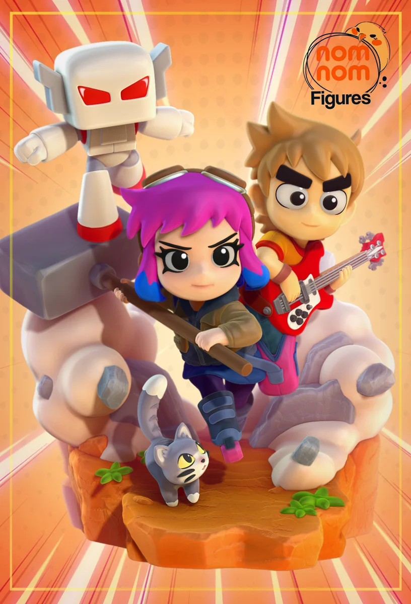 Chibi Ramona Flowers | Fan Art | 3D Printed Resin Model Garage Kit | *Un-Painted* | Nomnom