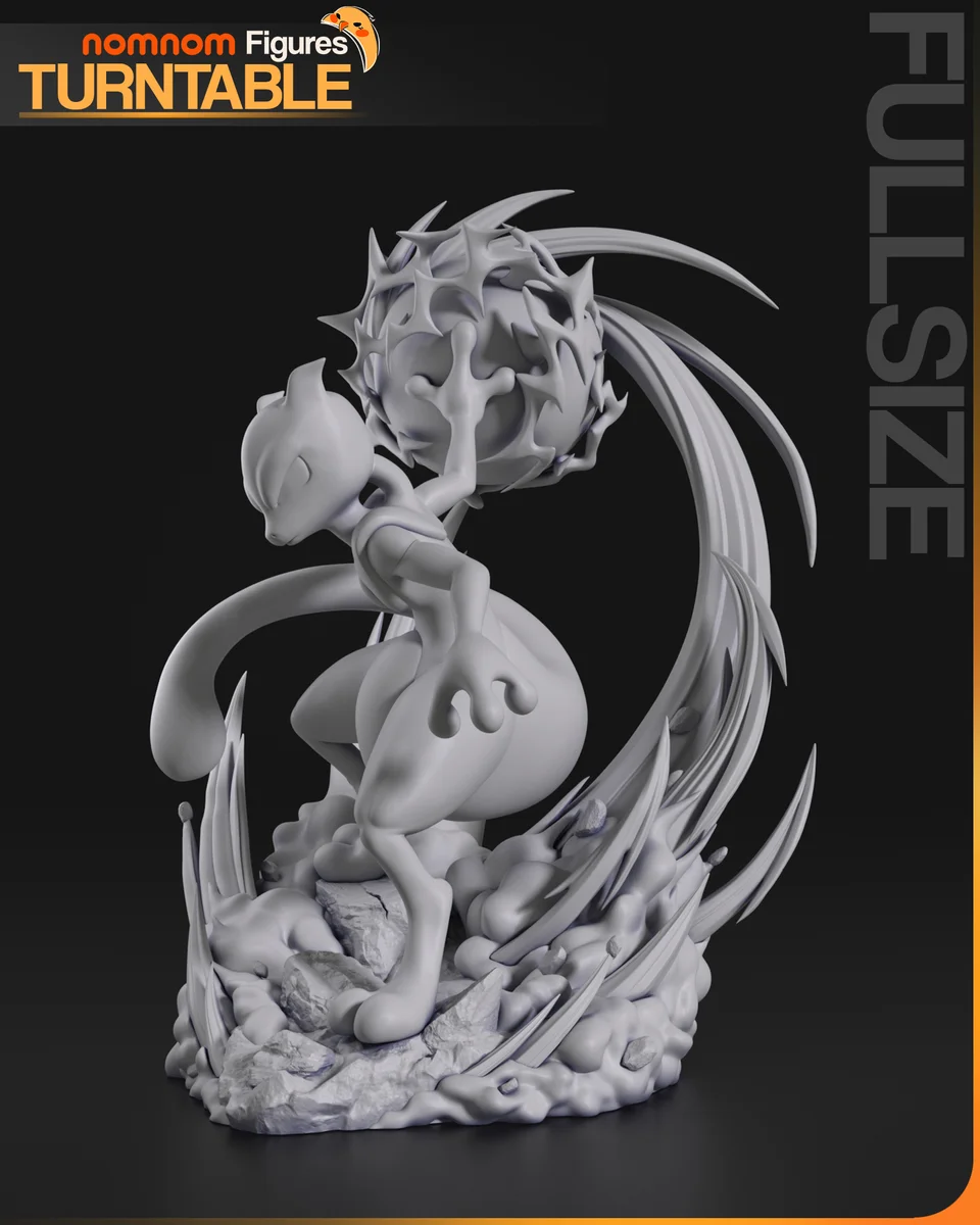 Mewtwo | Fan Art | 3D Printed Resin Model Garage Kit | *Un-Painted* | Nomnom 6