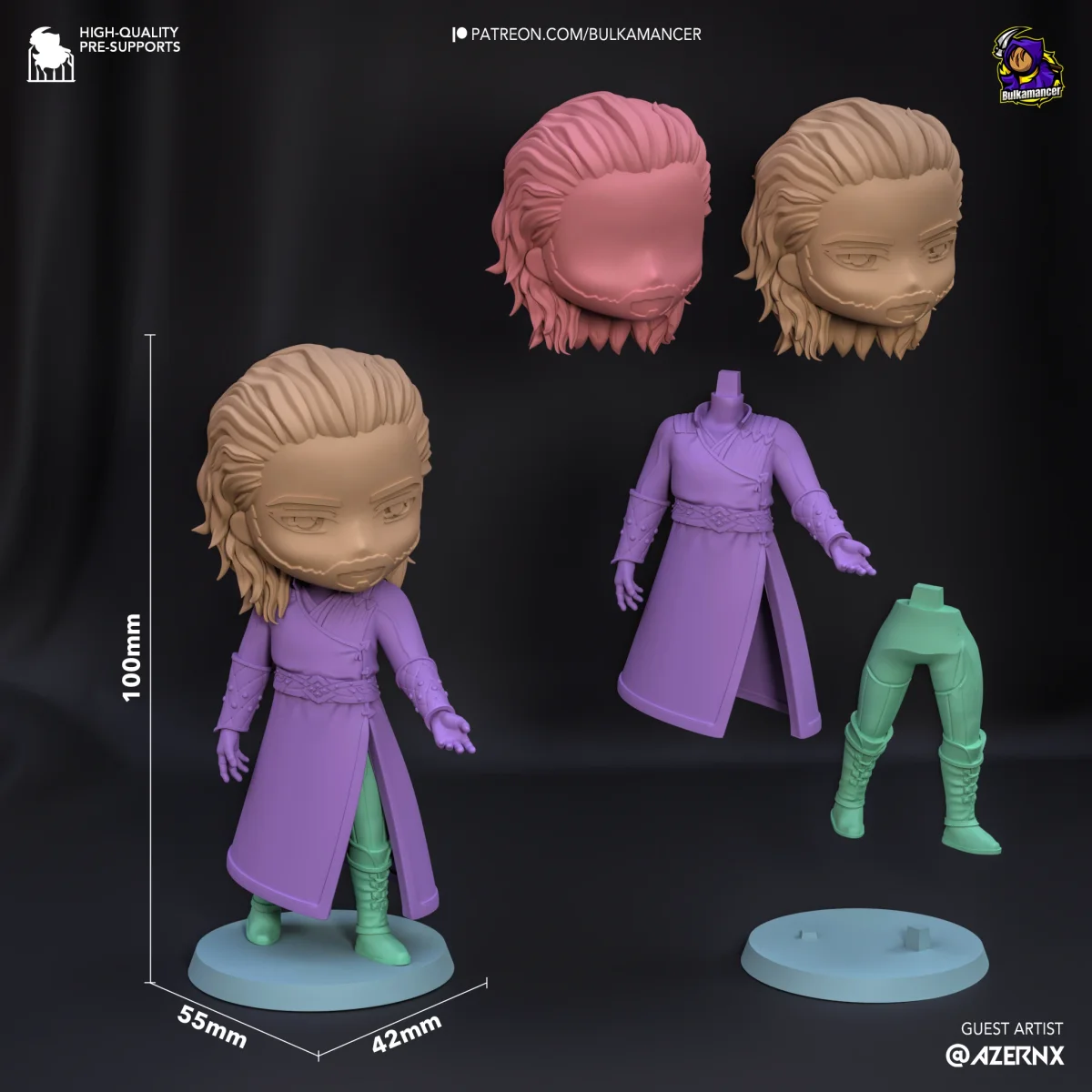 Chibi Gale | Fan Art | 3D Printed Resin Model Garage Kit | *Un-Painted* | Bulkamancer 4