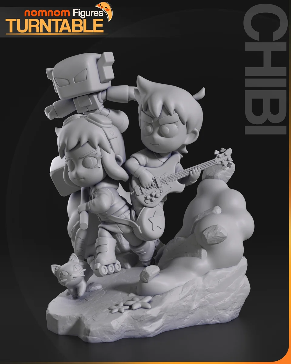 Chibi Ramona Flowers | Fan Art | 3D Printed Resin Model Garage Kit | *Un-Painted* | Nomnom 6