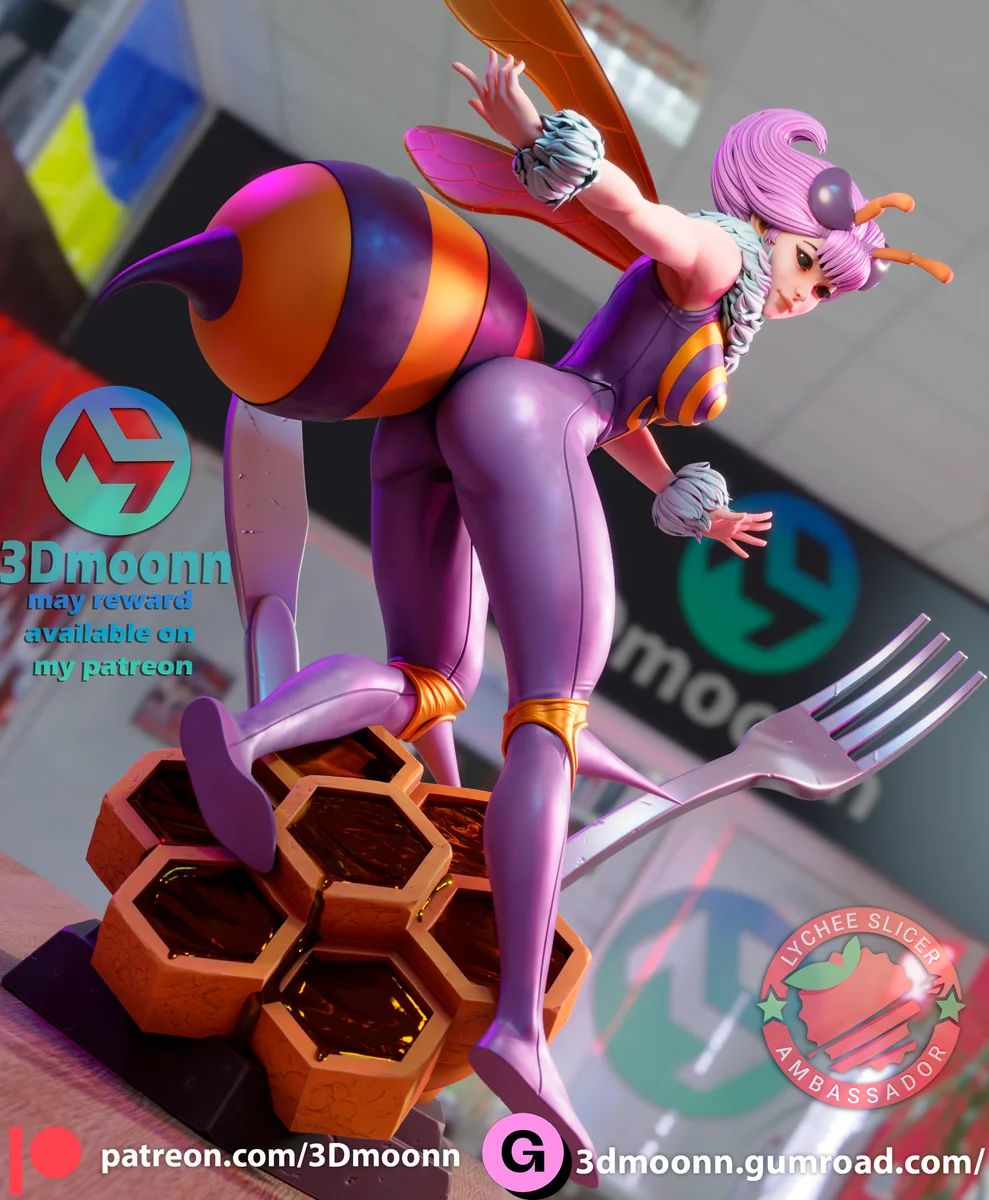 Q-Bee | Fan Art | 3D Printed Resin Model Garage Kit | *Un-Painted* | 3DMoonn 6