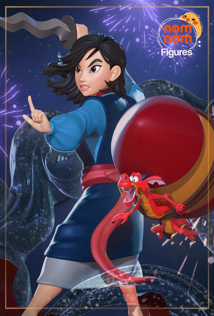 Mulan | Fan Art | 3D Printed Resin Model Garage Kit | *Un-Painted* | Nomnom