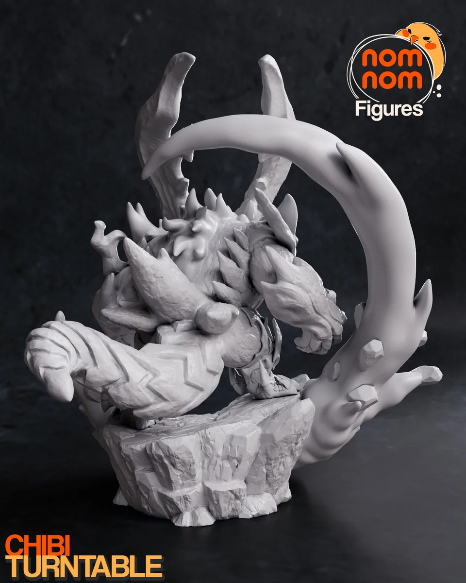 Chibi Ifrit | Fan Art | 3D Printed Resin Model Garage Kit | *Un-Painted* | Nomnom 5