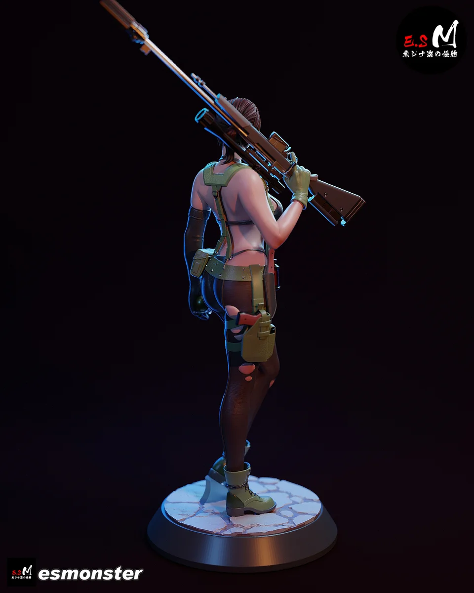 Quiet | Fan Art | 3D Printed Resin Model Garage Kit | *Un-Painted* | ES Monster 5