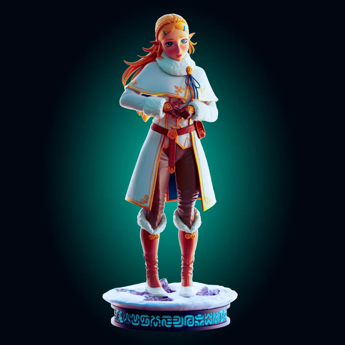 Winter Time Zelda | Fan Art | 3D Printed Resin Model Garage Kit | *Un-Painted* | Officer Rhu