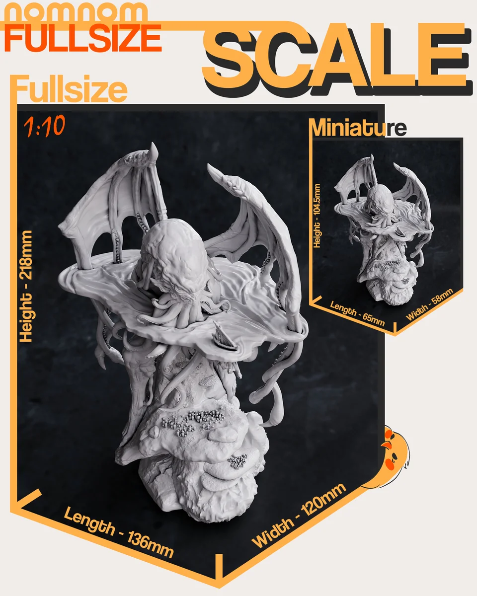 Cthulhu Mythos | Fan Art | 3D Printed Resin Model Garage Kit | *Un-Painted* | ES Monster 4