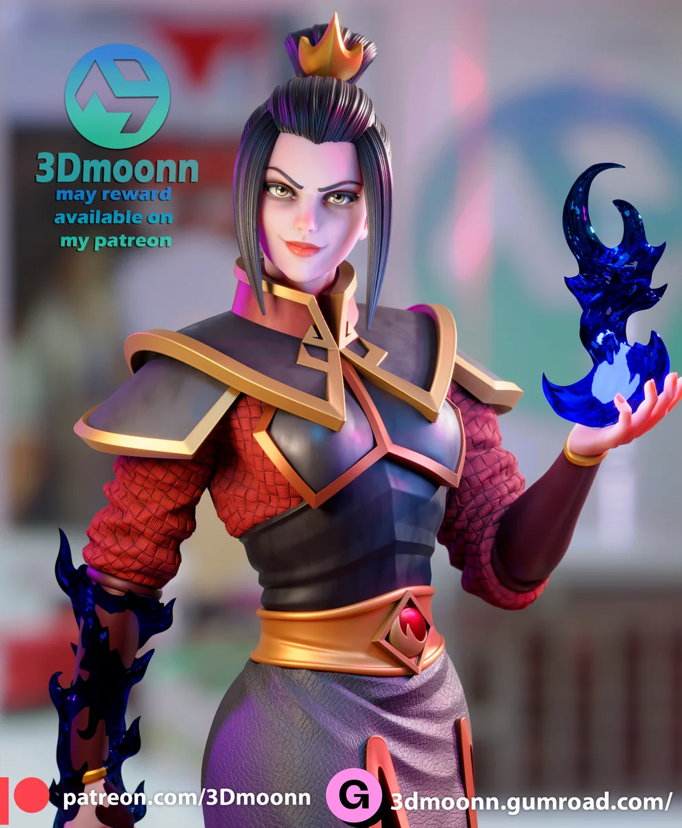 Azula | Fan Art | 3D Printed Resin Model Garage Kit | *Un-Painted* | 3DMoonn