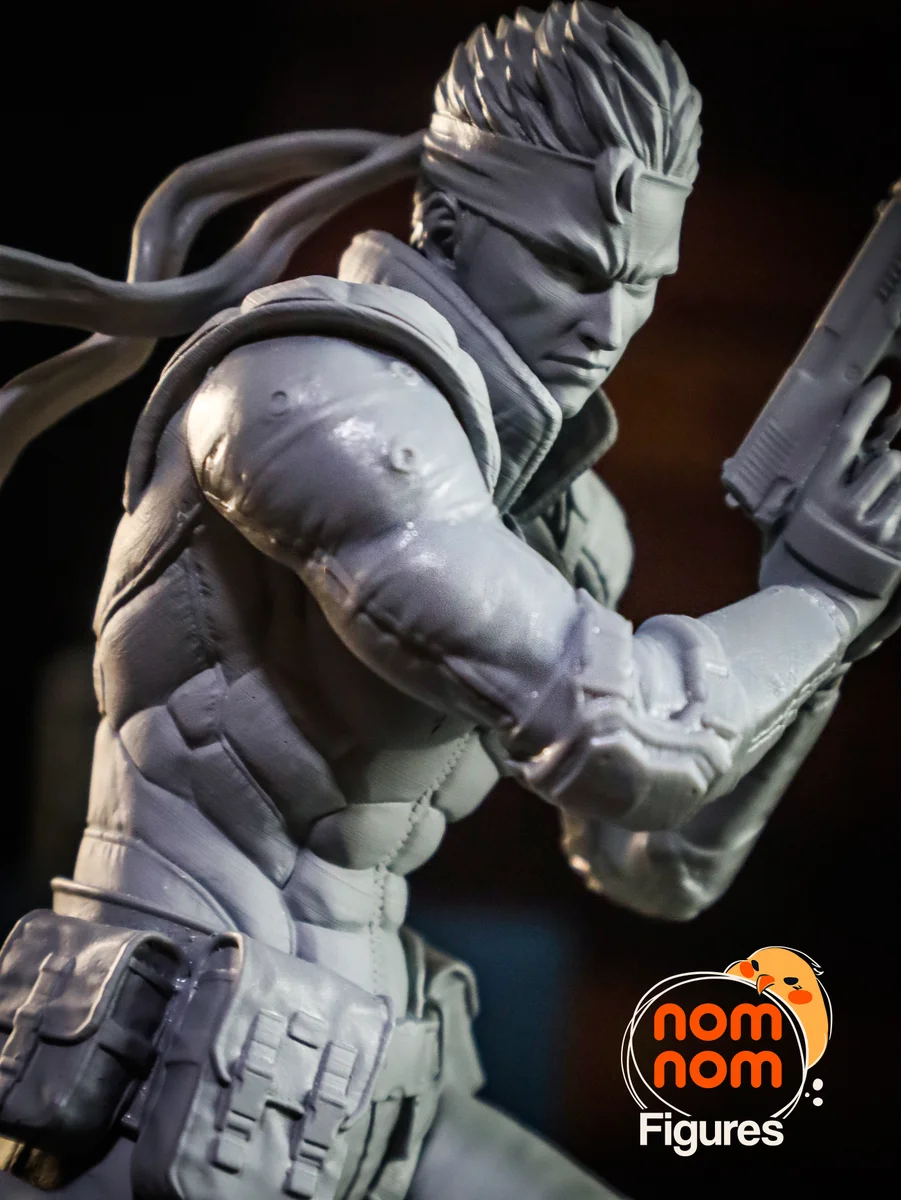 Solid Snake | Fan Art | 3D Printed Resin Model Garage Kit | *Un-Painted* | Nomnom 14