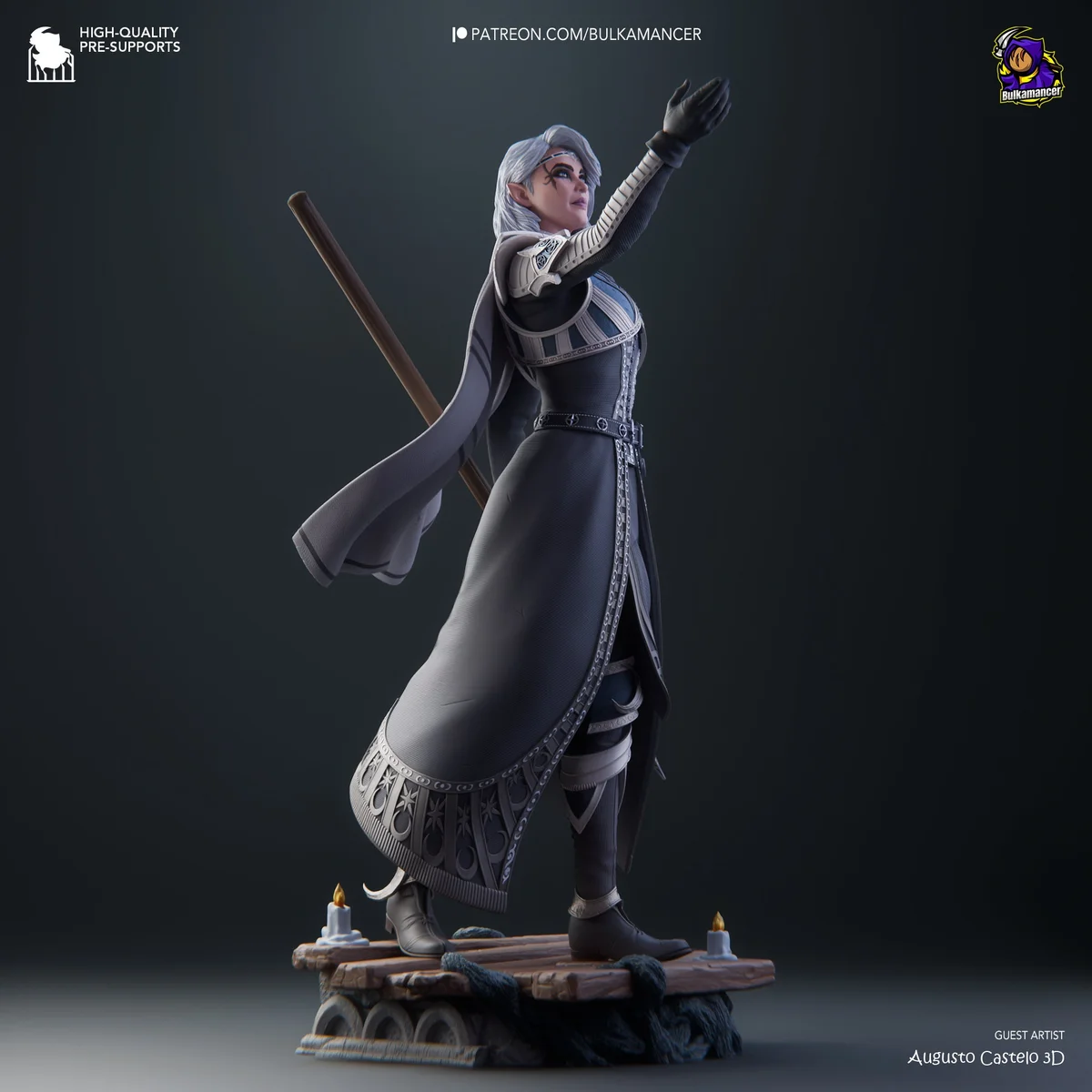 Moon Cleric | Fan Art | 3D Printed Resin Model Garage Kit | *Un-Painted* | Bulkamancer 5