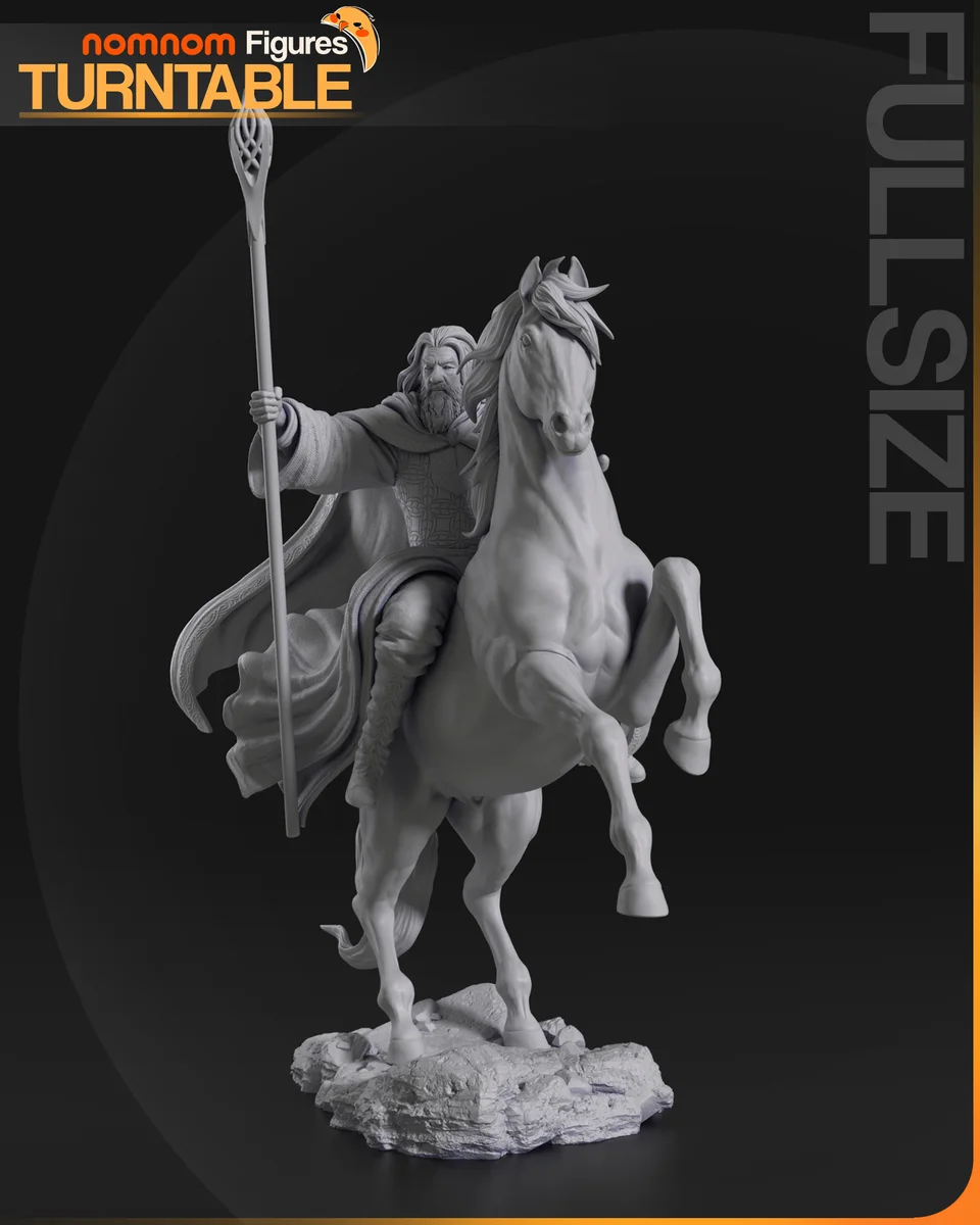 Gandalf the White | Fan Art | 3D Printed Resin Model Garage Kit | *Un-Painted* | Nomnom 4