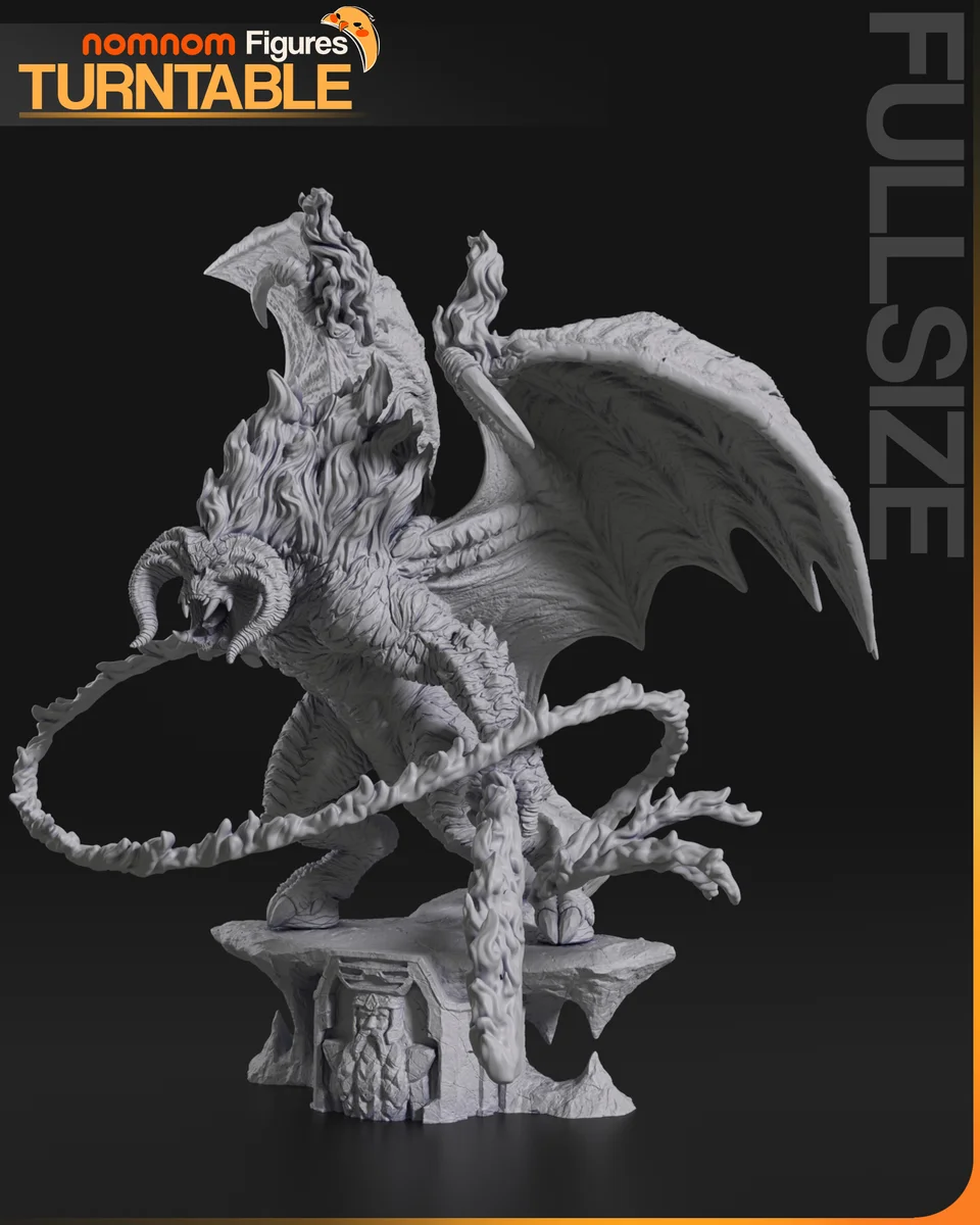 Balrog | Fan Art | 3D Printed Resin Model Garage Kit | *Un-Painted* | Nomnom 5