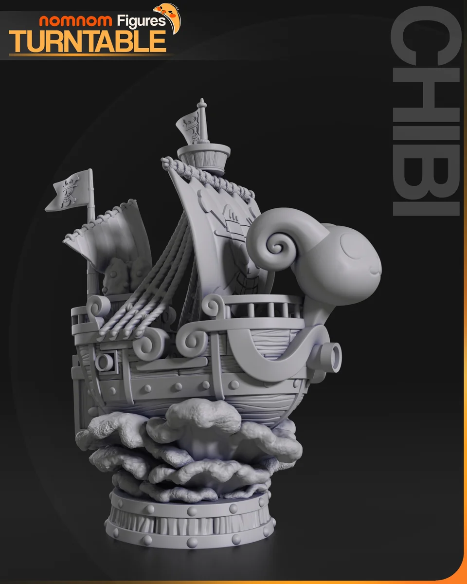 Chibi Going Merry | Fan Art | 3D Printed Resin Model Garage Kit | *Un-Painted* | Nomnom 5