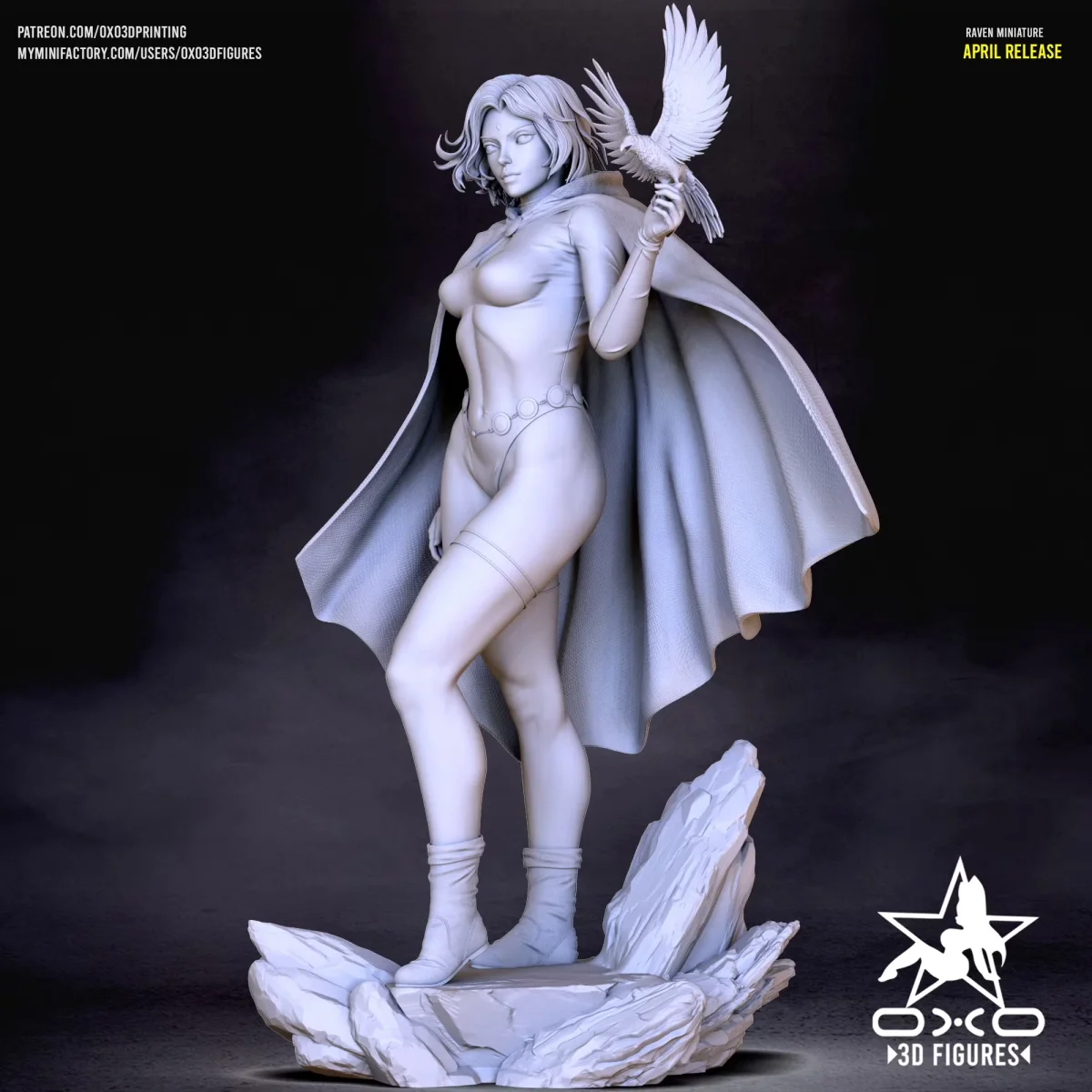 Raven v1 | Fan Art | 3D Printed Resin Model Garage Kit | *Un-Painted* | OXO3D 4
