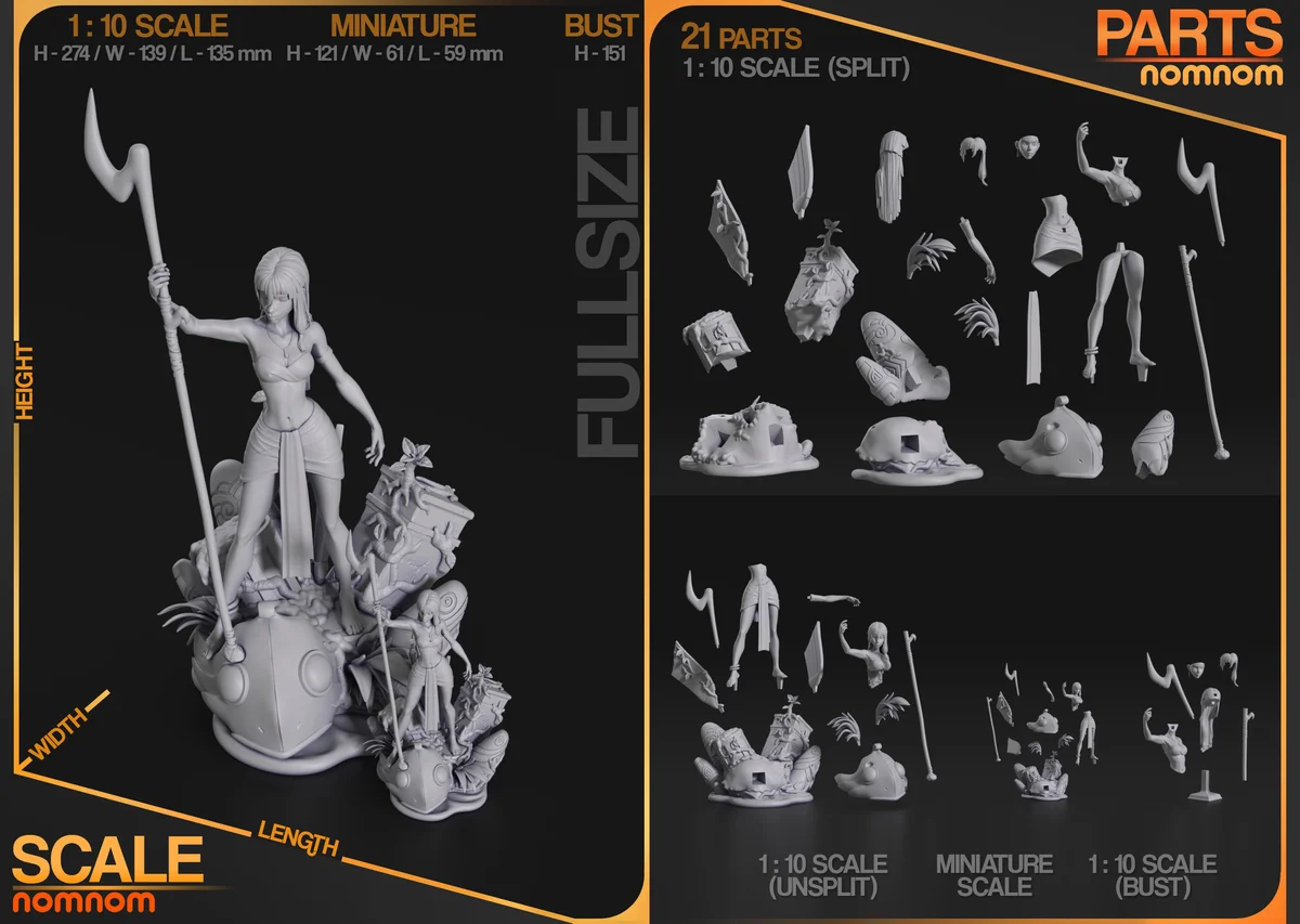 Kida | Fan Art | 3D Printed Resin Model Garage Kit | *Un-Painted* | Nomnom 3