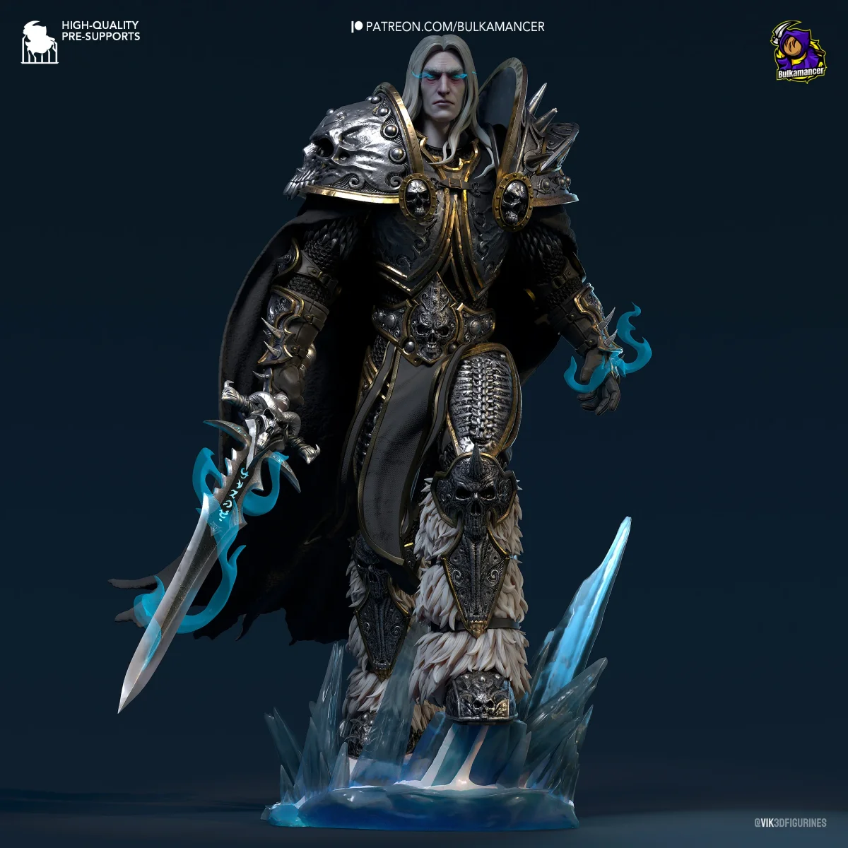 Arthas | Fan Art | 3D Printed Resin Model Garage Kit | *Un-Painted* | Bulkamancer 7