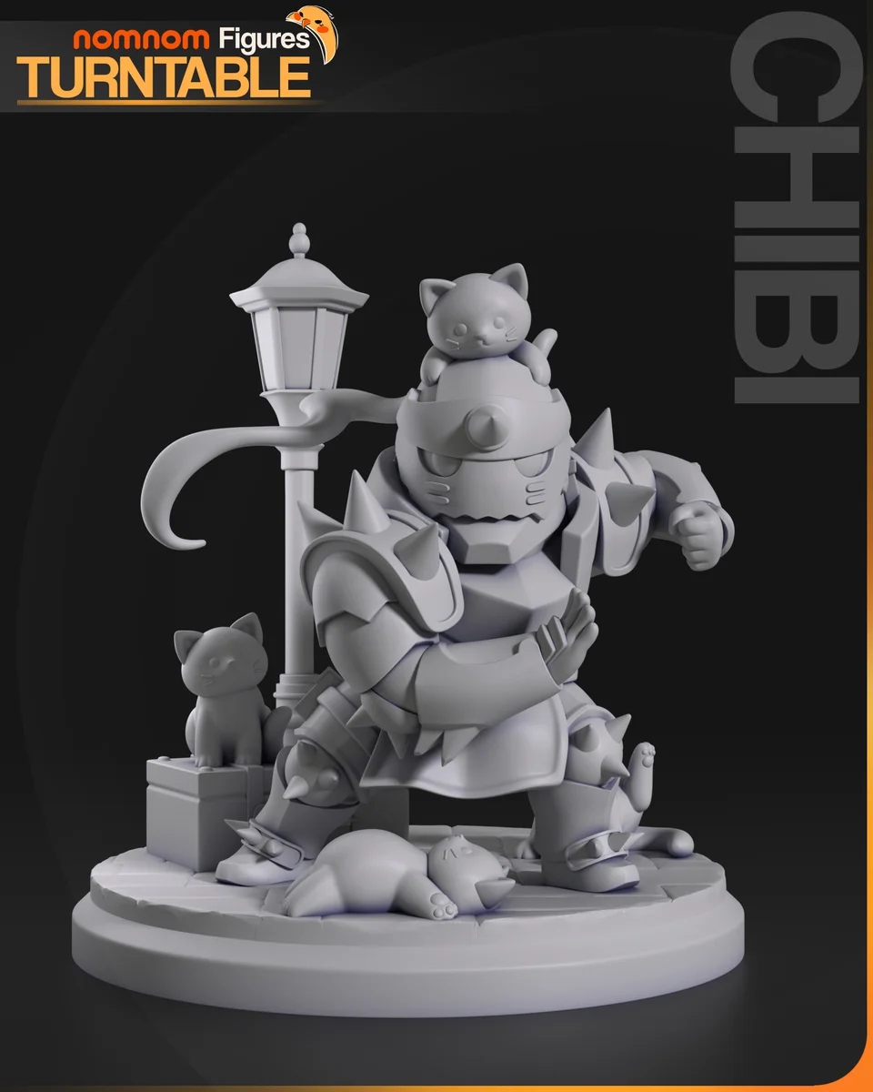Chibi Alphonse Elric | Fan Art | 3D Printed Resin Model Garage Kit | *Un-Painted* | Nomnom 6